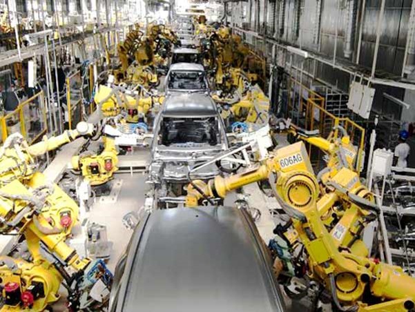Car manufacturing assembly line at Maruti Suzuki R&D facility Rohtak